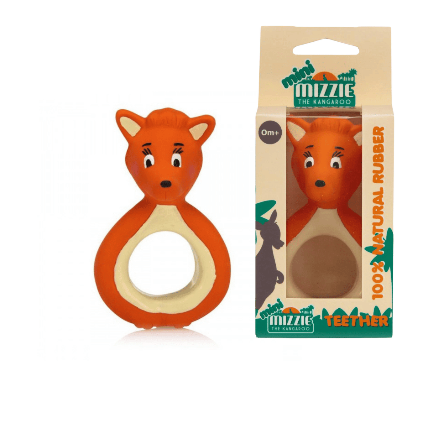 Natural rubber teether sales