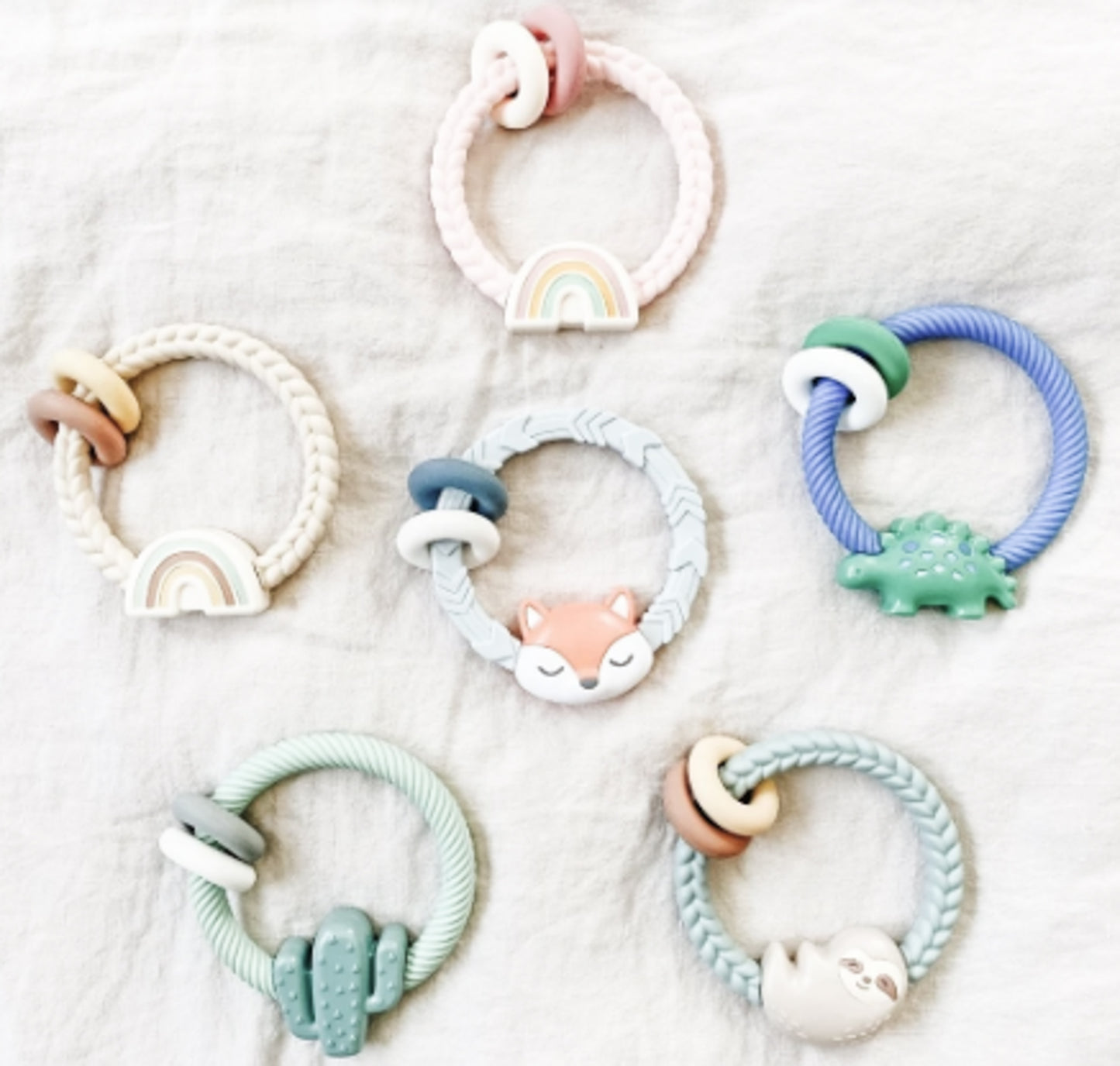 Ritzy Rattle® with Silicone Teething Rings