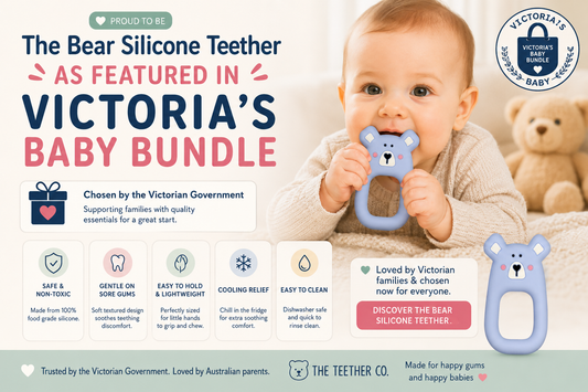 The Bear Silicone Teether as Featured in Victoria’s Baby Bundle