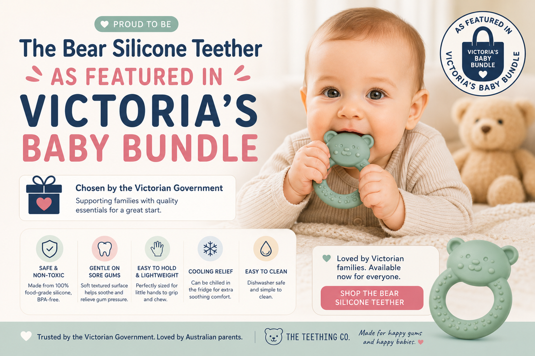 The Bear Silicone Teether as Featured in Victoria’s Baby Bundle
