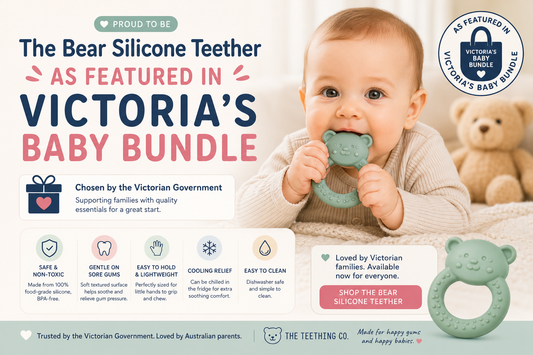 The Bear Silicone Teether as Featured in Victoria’s Baby Bundle