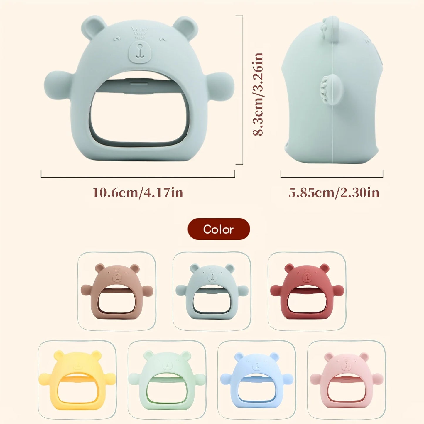 Silicone Bear Teething Mitten
